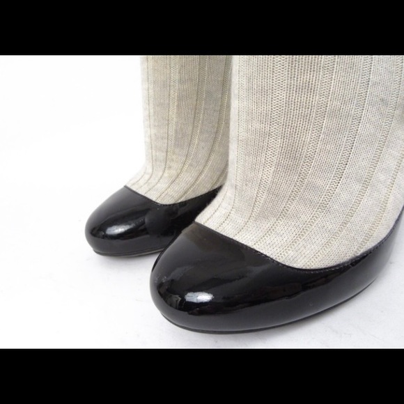 CHANEL PATENT LEATHER SOCK BOOT - Picture 6 of 8